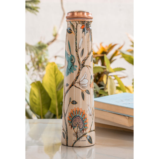 Pure Copper Bottle with Slim Tube Pyramid Shape – 750 ML