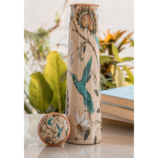 Pure Copper Bottle with Slim Tube Pyramid Shape – 750 ML