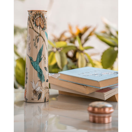 Pure Copper Bottle with Slim Tube Pyramid Shape – 750 ML