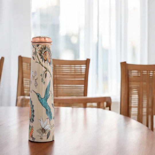 Pure Copper Bottle with Slim Tube Pyramid Shape – 750 ML