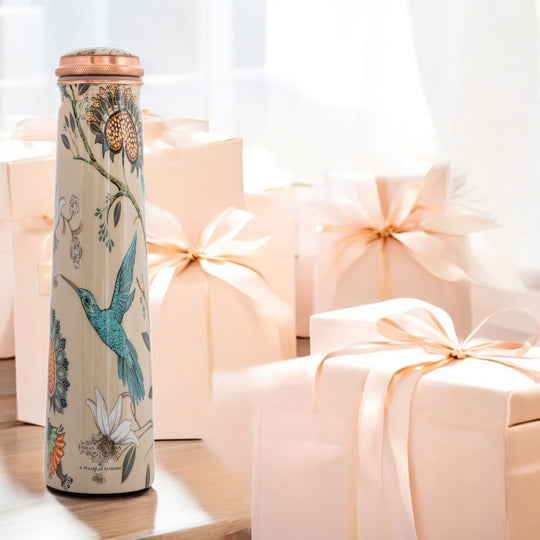 Pure Copper Bottle with Slim Tube Pyramid Shape – 750 ML