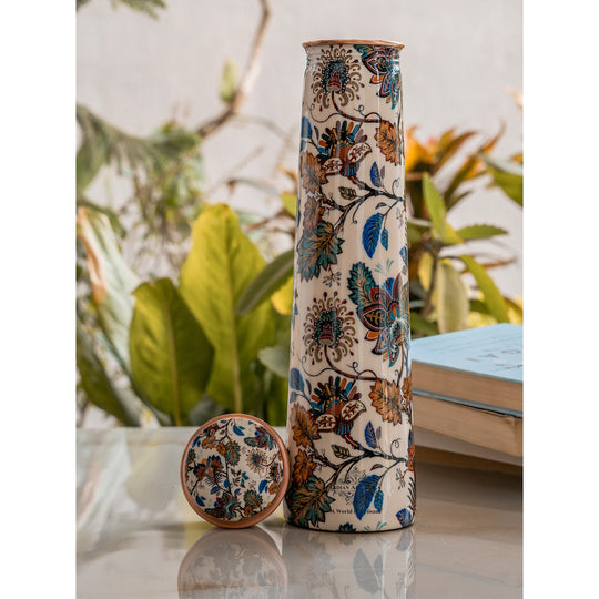 Pure Copper Bottle with Slim Tube Pyramid Shape – 750 ML