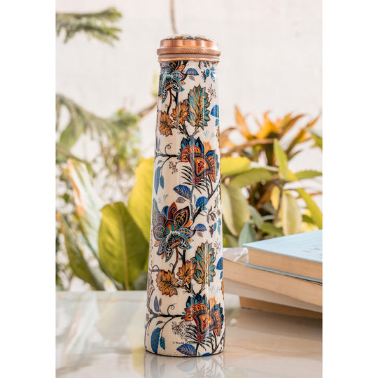 Pure Copper Bottle with Slim Tube Pyramid Shape – 750 ML