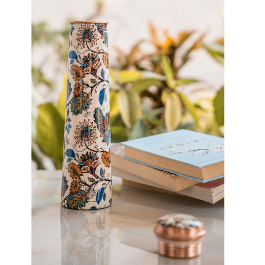 Pure Copper Bottle with Slim Tube Pyramid Shape – 750 ML