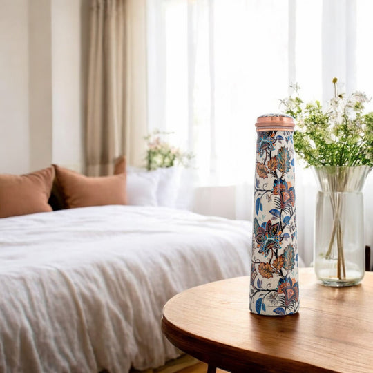 Pure Copper Bottle with Slim Tube Pyramid Shape – 750 ML