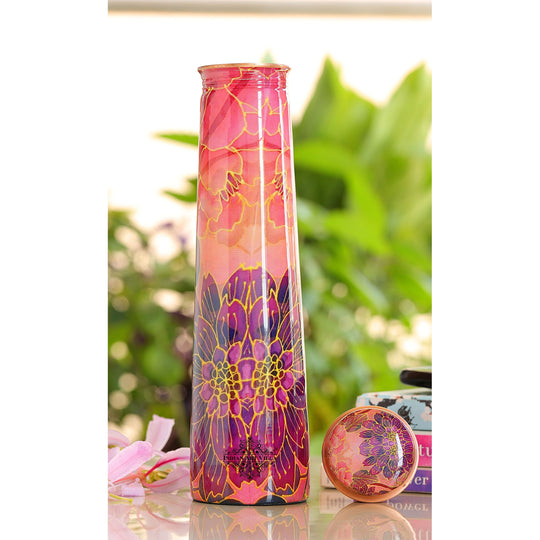 Pure Copper Bottle with Slim Tube Pyramid Shape – 750 ML