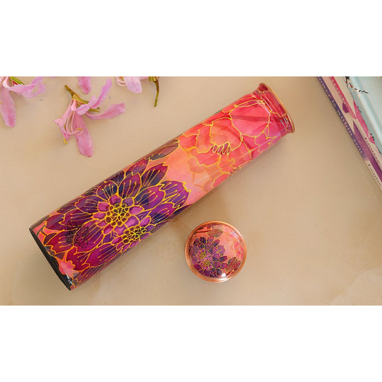 Pure Copper Bottle with Slim Tube Pyramid Shape – 750 ML