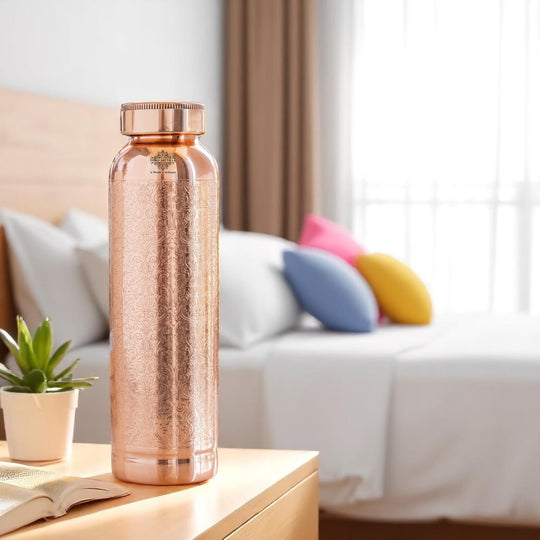Doctor's Choice Pure Copper Water Bottle with Ergonomic Design