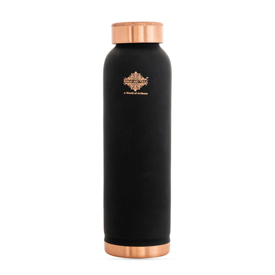 Pure Copper Water Bottle with Soft Silk  Finish Color-900 ML