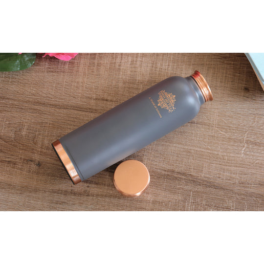 Personalized Copper Silk Finish Ergonomic Water Bottle 900 ML