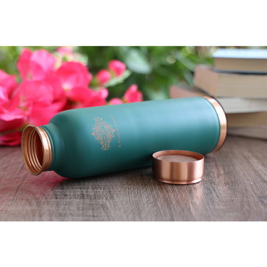 Personalized Copper Silk Finish Ergonomic Water Bottle 900 ML