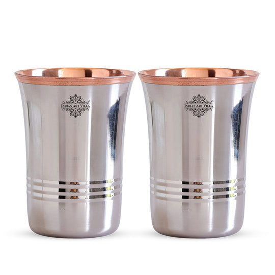 Pure Steel Copper Curve Shaped Glass  250 ml