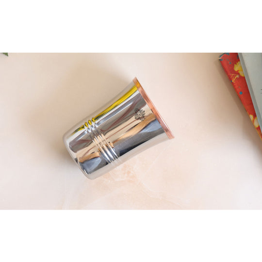 Pure Steel Copper Curve Shaped Glass  250 ml