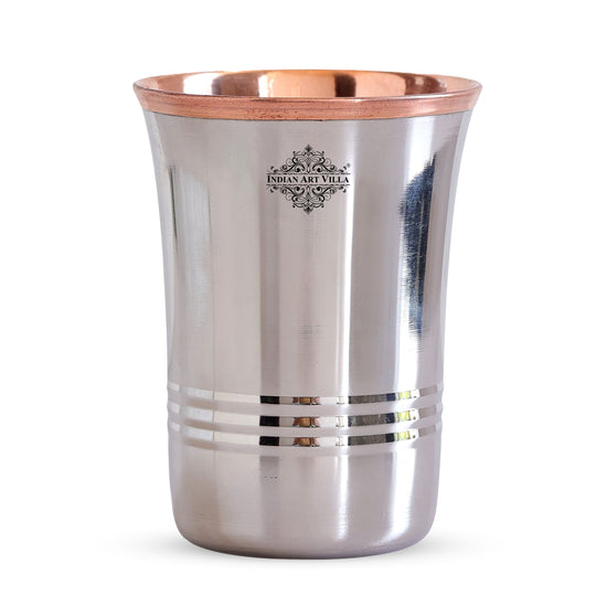 Pure Steel Copper Curve Shaped Glass  250 ml