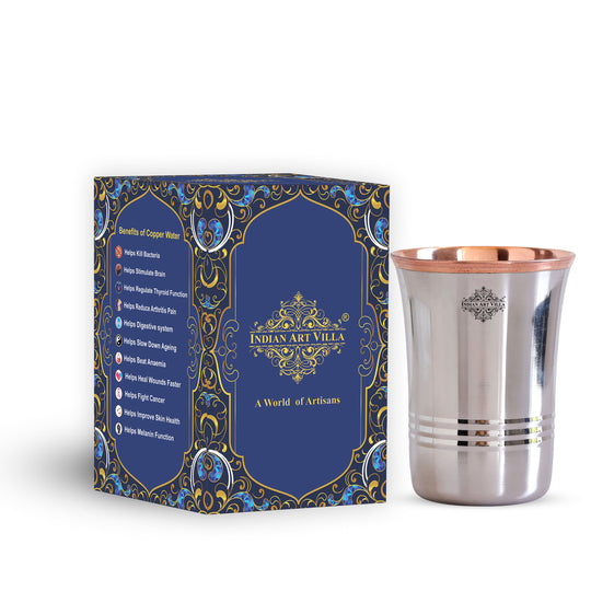 Pure Steel Copper Curve Shaped Glass  250 ml