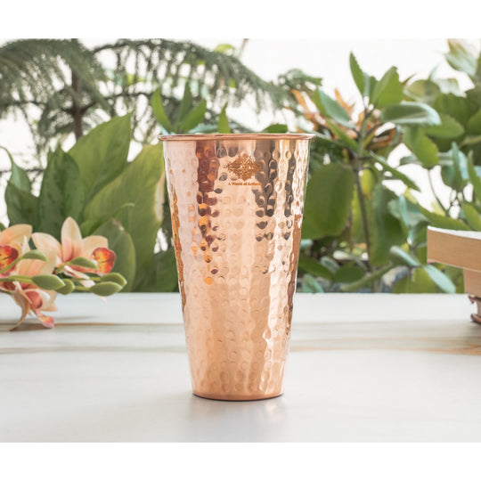 Stylish Ayurvedic copper drinking glass