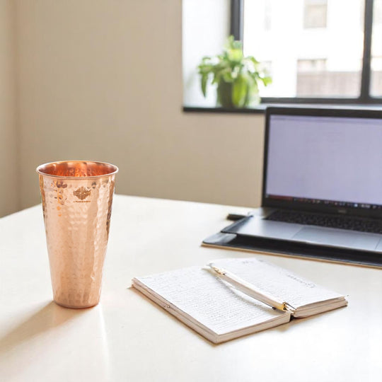 Designer copper tumbler for wellness use