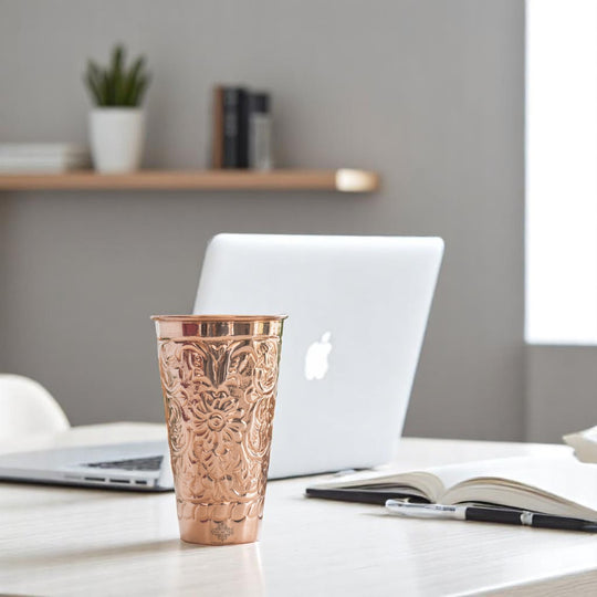 Copper glass for healthy drinking habits