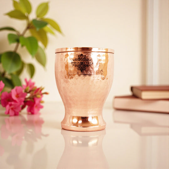 Copper glass embossed artisan style