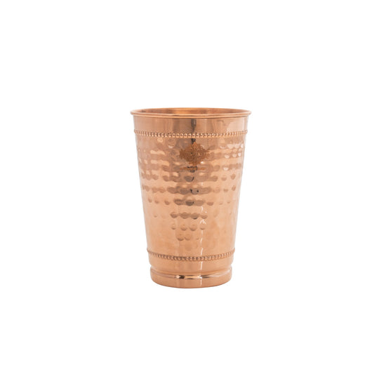 Embossed copper tumbler 350ml capacity