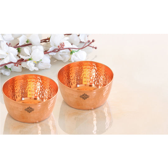 High-quality hammered tamba katori set with a glossy reflective finish and beautiful craftsmanship.