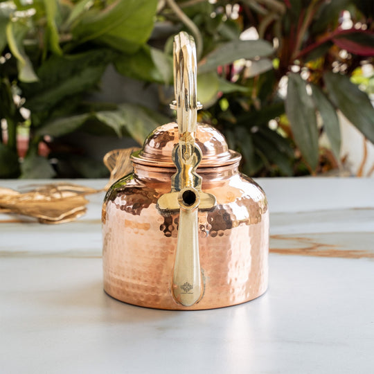 Pure Copper Mughlai Tea Pot with Inner Lining