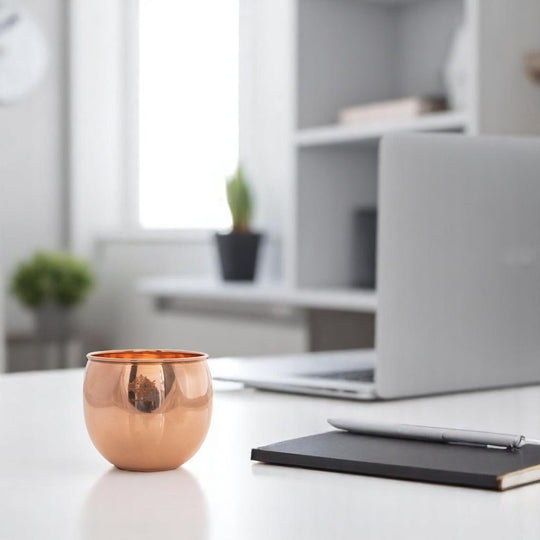 Copper glass crafted for natural hydration use