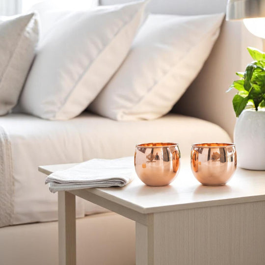 Copper tumbler stylish embossed finish