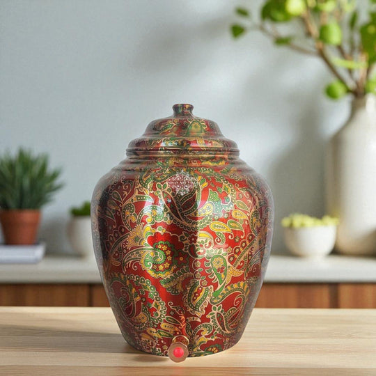Benefits of 5 litre diamond embossed copper water dispenser – anti-microbial, elegant design – copper matka with tap