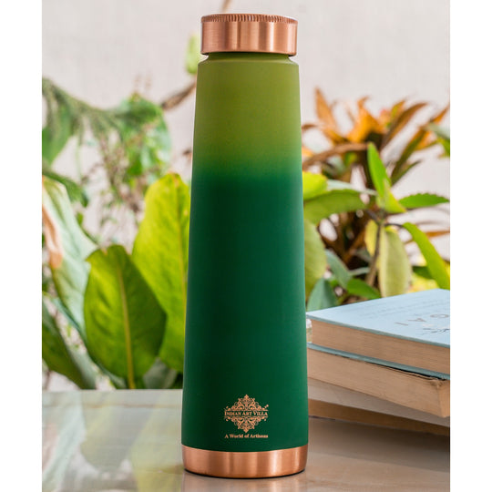 Pure Copper Bottle with Pyramid Shape and Eye-Catching Colors  800 ML