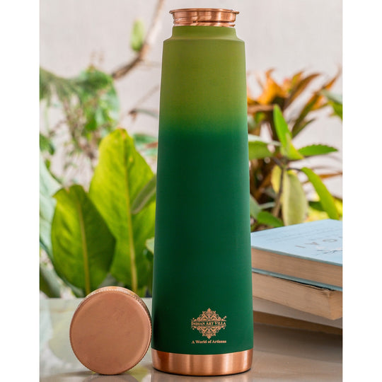 Pure Copper Bottle with Pyramid Shape and Eye-Catching Colors – 800 ML