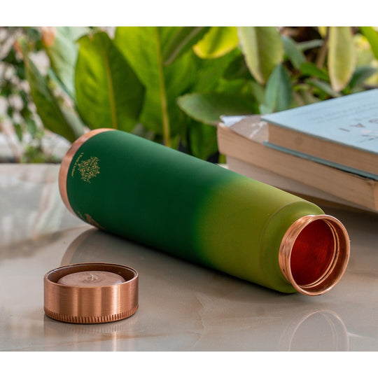 Pure Copper Bottle with Pyramid Shape and Eye-Catching Colors – 800 ML