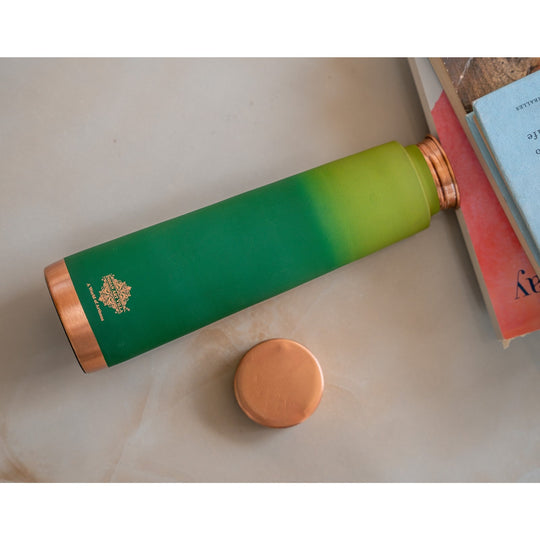 Pure Copper Bottle with Pyramid Shape and Eye-Catching Colors – 800 ML