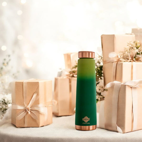 Pure Copper Bottle with Pyramid Shape and Eye-Catching Colors  800 ML