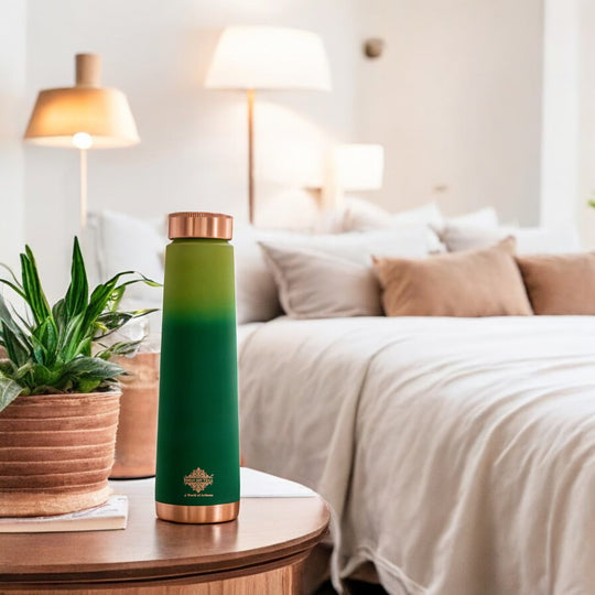 Pure Copper Bottle with Pyramid Shape and Eye-Catching Colors  800 ML