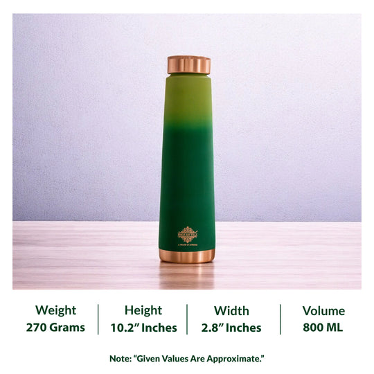 Pure Copper Bottle with Pyramid Shape and Eye-Catching Colors – 800 ML