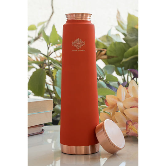 Personalized Copper Pyramid Shape Silk Finish Water Bottle