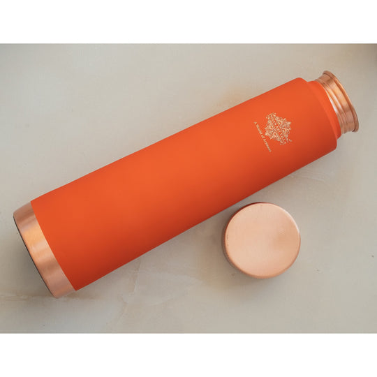 Personalized Copper Pyramid Shape Silk Finish Water Bottle