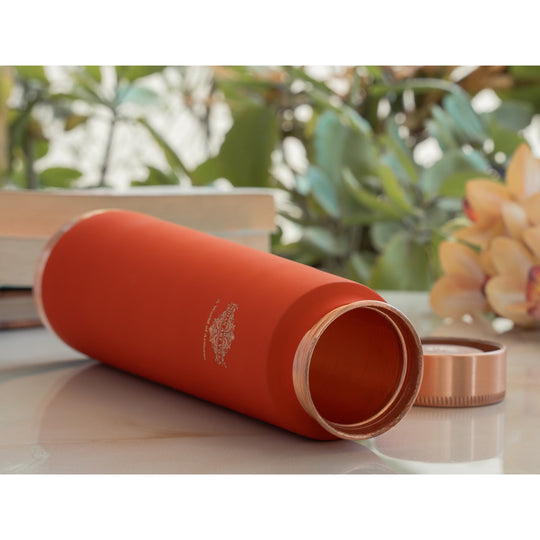 Personalized Copper Pyramid Shape Silk Finish Water Bottle