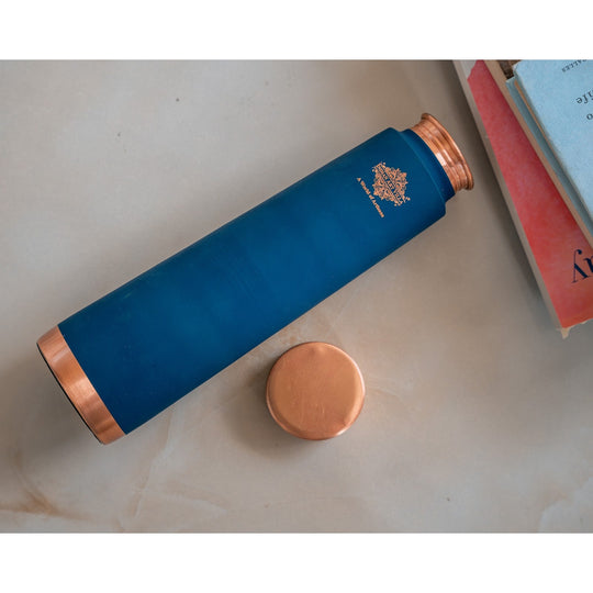 Personalized Copper Pyramid Shape Silk Finish Water Bottle