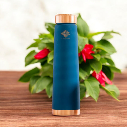 Personalized Copper Pyramid Shape Silk Finish Water Bottle