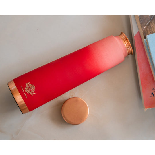 Pure Copper Bottle with Pyramid Shape and Eye-Catching Colors  800 ML