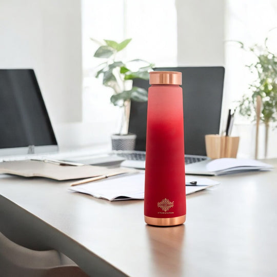 Pure Copper Bottle with Pyramid Shape and Eye-Catching Colors  800 ML