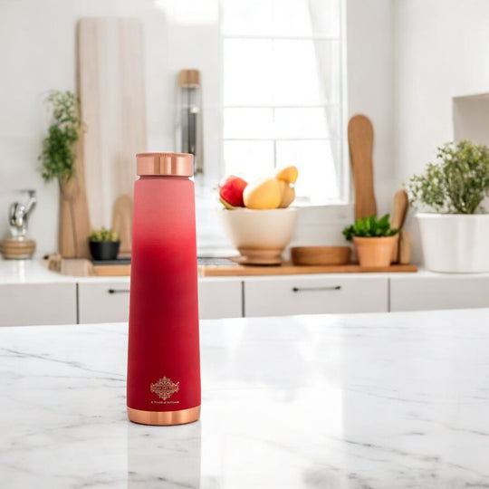 Pure Copper Bottle with Pyramid Shape and Eye-Catching Colors  800 ML