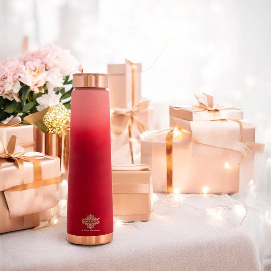 Pure Copper Bottle with Pyramid Shape and Eye-Catching Colors  800 ML