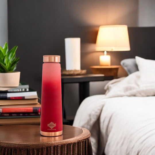 Pure Copper Bottle with Pyramid Shape and Eye-Catching Colors  800 ML