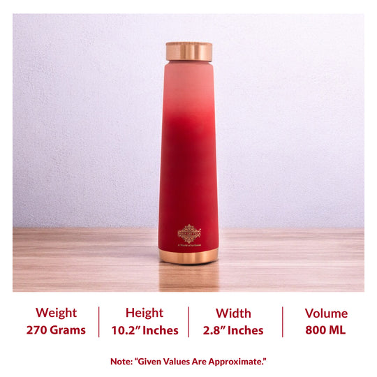 Pure Copper Bottle with Pyramid Shape and Eye-Catching Colors  800 ML