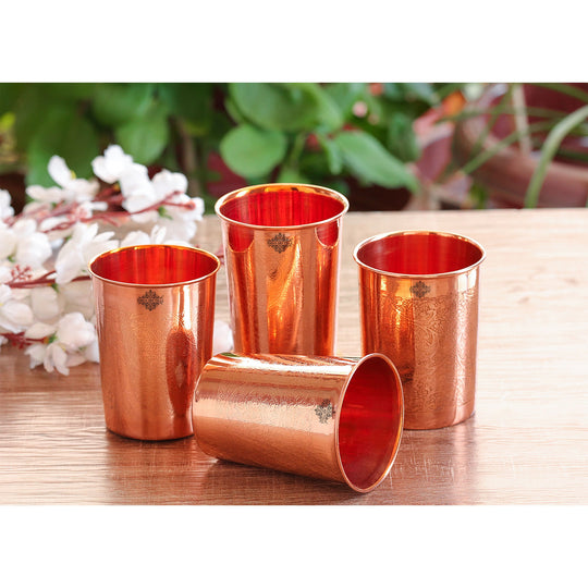 Copper water glass premium style