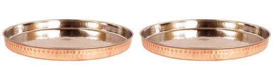 Steel Copper Dinner Plate for Home & Hotel Use