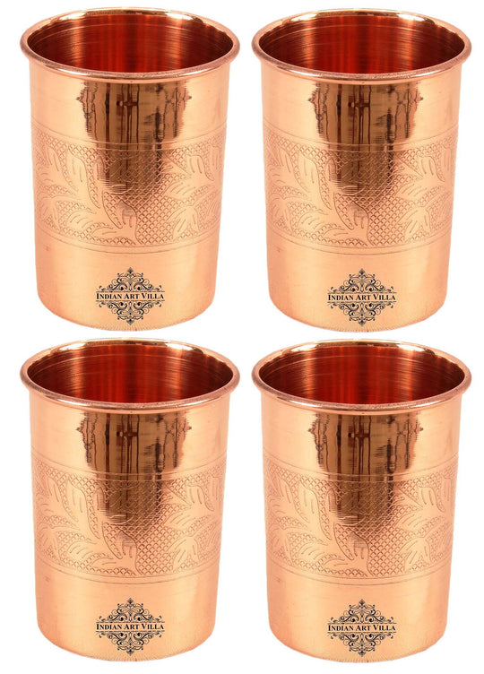 Copper drinkware elegant hammered finish